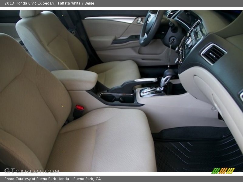Taffeta White / Beige 2013 Honda Civic EX Sedan