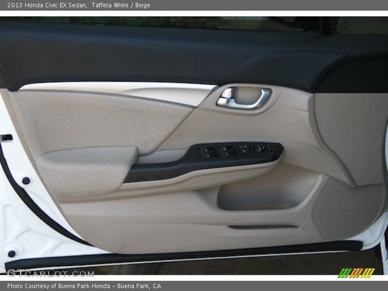 Taffeta White / Beige 2013 Honda Civic EX Sedan