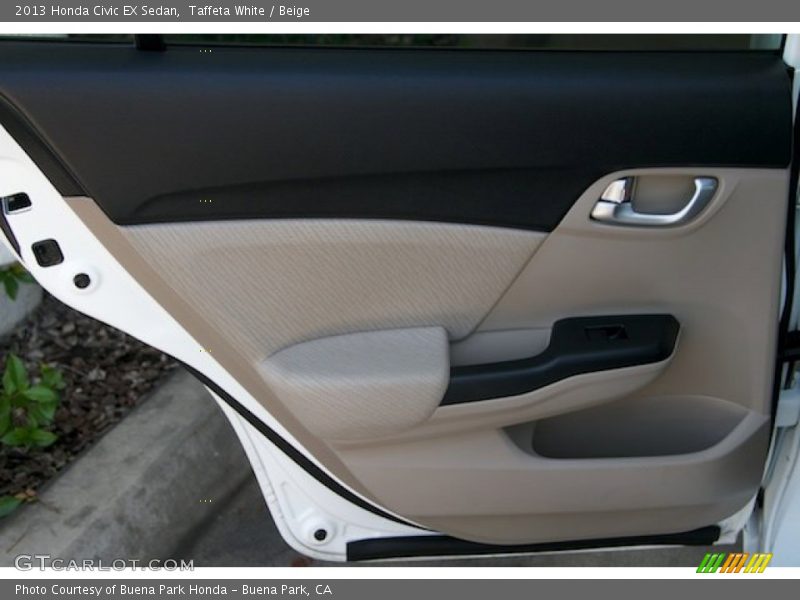 Taffeta White / Beige 2013 Honda Civic EX Sedan