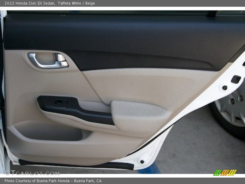 Taffeta White / Beige 2013 Honda Civic EX Sedan