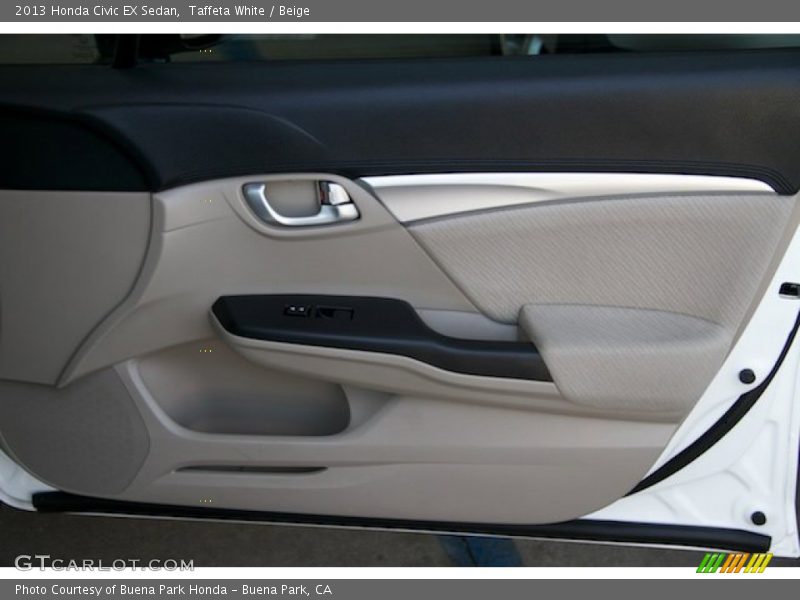 Taffeta White / Beige 2013 Honda Civic EX Sedan