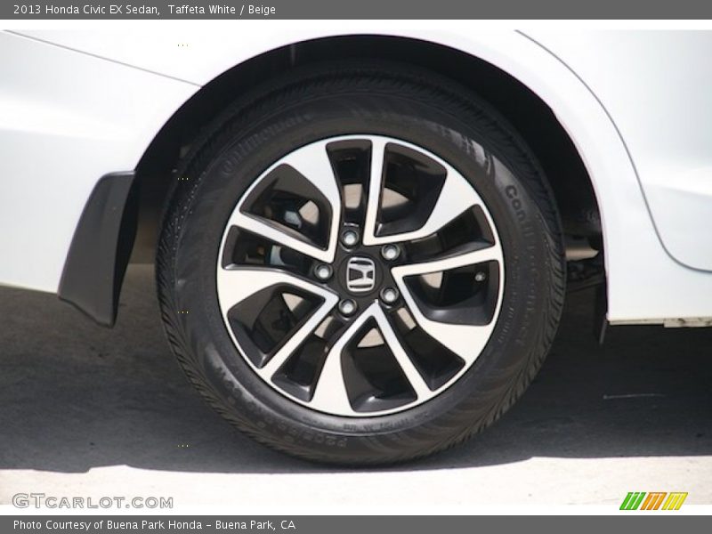 Taffeta White / Beige 2013 Honda Civic EX Sedan