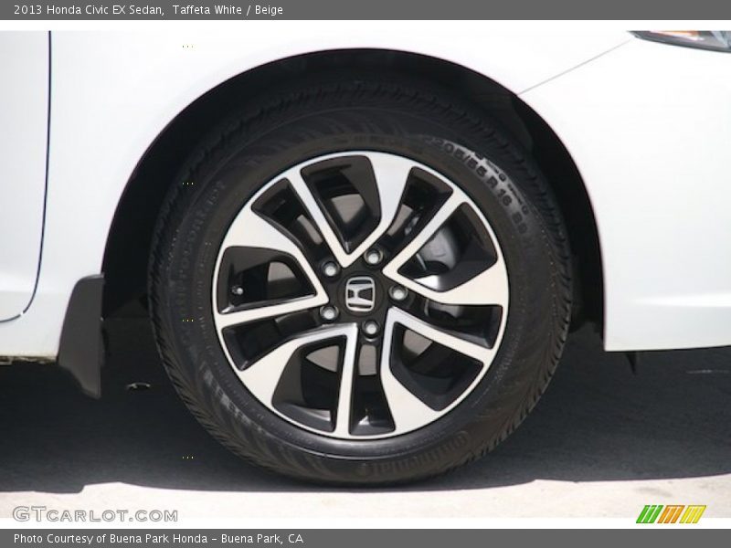 Taffeta White / Beige 2013 Honda Civic EX Sedan