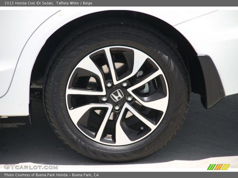 Taffeta White / Beige 2013 Honda Civic EX Sedan