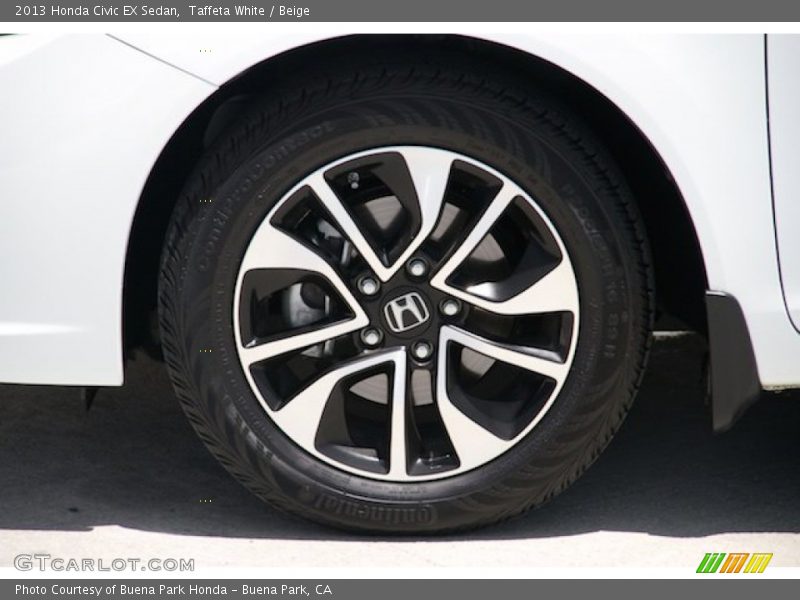 Taffeta White / Beige 2013 Honda Civic EX Sedan