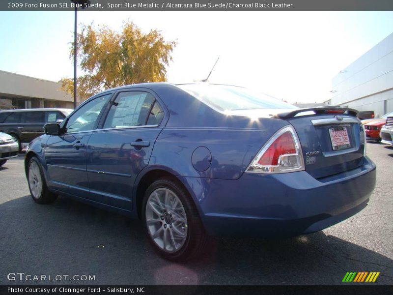 Sport Blue Metallic / Alcantara Blue Suede/Charcoal Black Leather 2009 Ford Fusion SEL Blue Suede