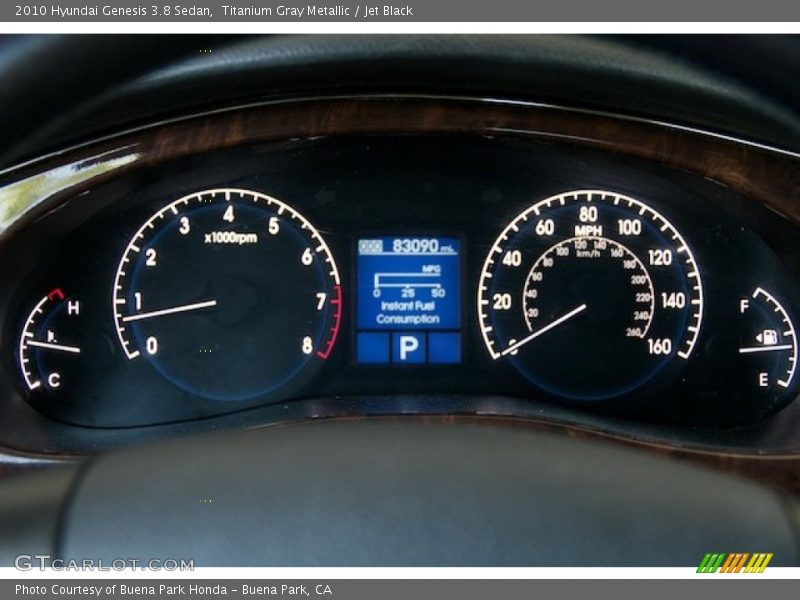 Titanium Gray Metallic / Jet Black 2010 Hyundai Genesis 3.8 Sedan