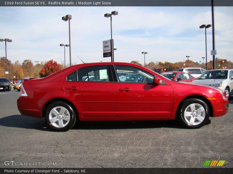 Redfire Metallic / Medium Light Stone 2009 Ford Fusion SE V6