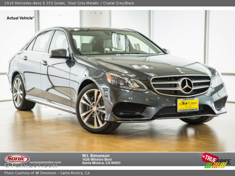 Steel Grey Metallic / Crystal Grey/Black 2016 Mercedes-Benz E 350 Sedan