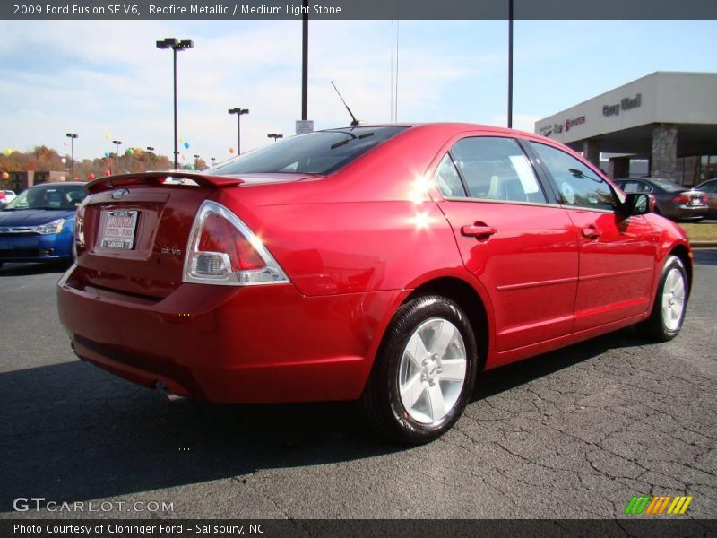Redfire Metallic / Medium Light Stone 2009 Ford Fusion SE V6