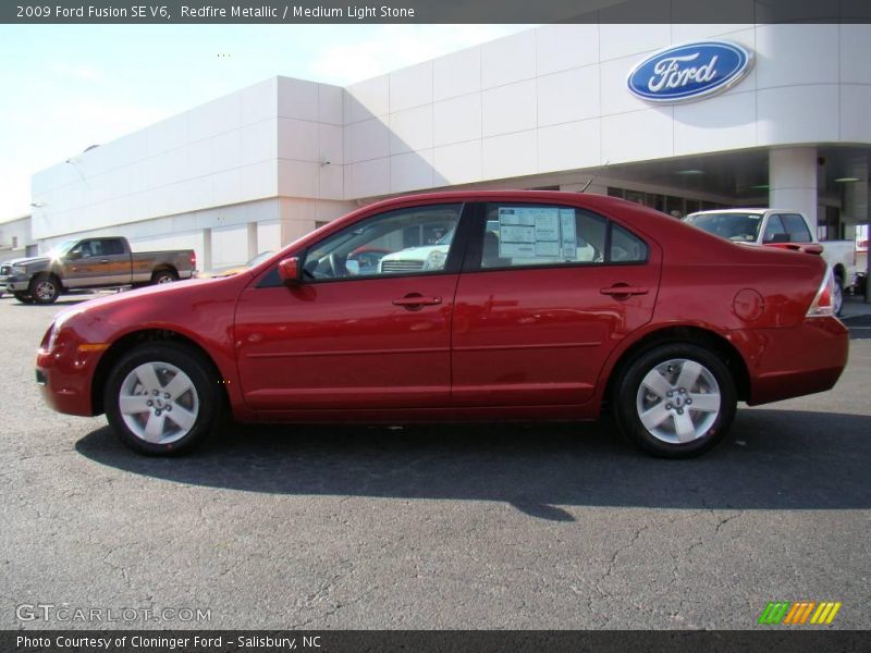 Redfire Metallic / Medium Light Stone 2009 Ford Fusion SE V6