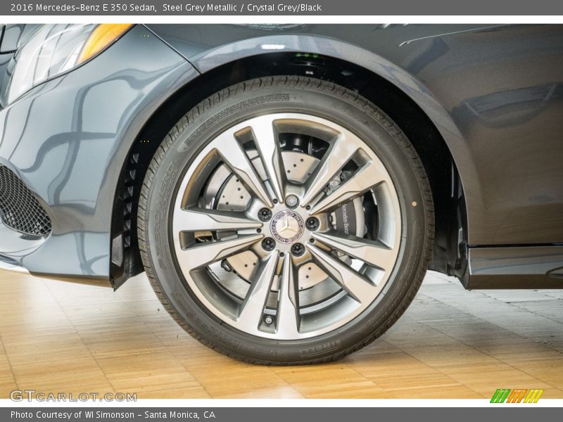 Steel Grey Metallic / Crystal Grey/Black 2016 Mercedes-Benz E 350 Sedan
