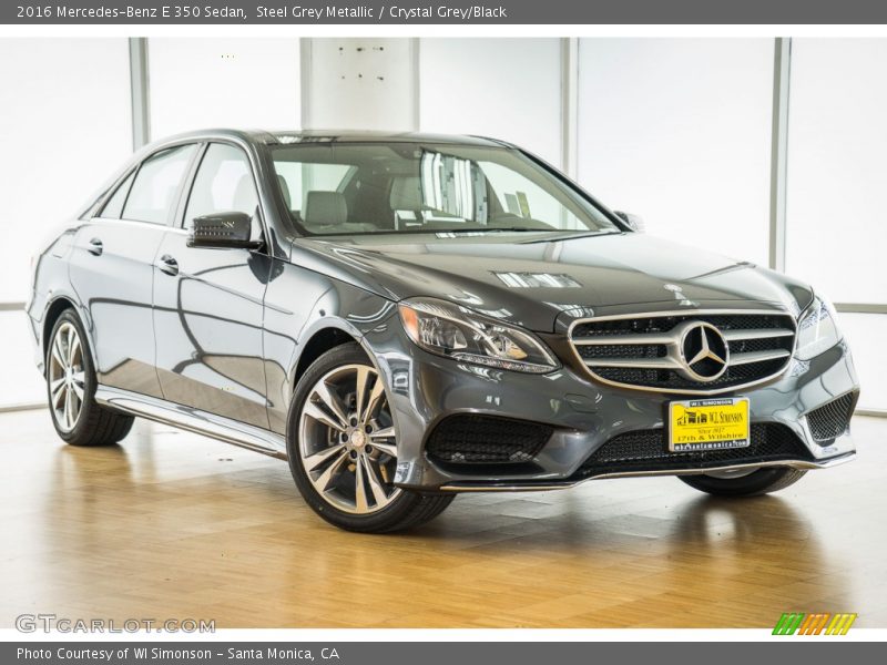 Steel Grey Metallic / Crystal Grey/Black 2016 Mercedes-Benz E 350 Sedan