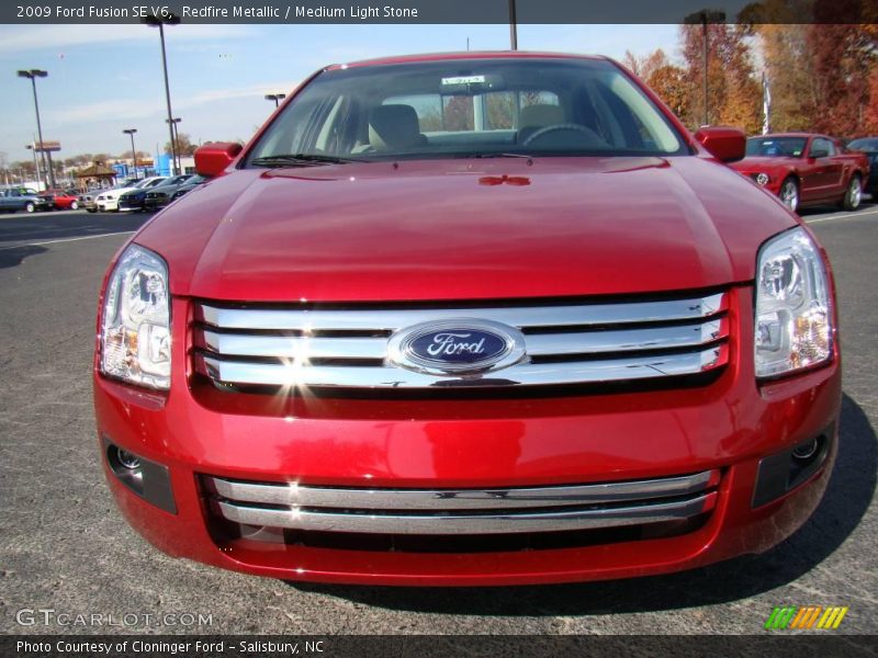 Redfire Metallic / Medium Light Stone 2009 Ford Fusion SE V6