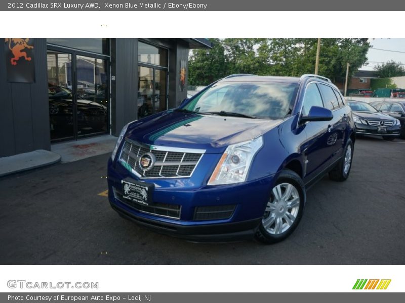 Xenon Blue Metallic / Ebony/Ebony 2012 Cadillac SRX Luxury AWD