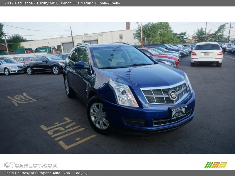 Xenon Blue Metallic / Ebony/Ebony 2012 Cadillac SRX Luxury AWD
