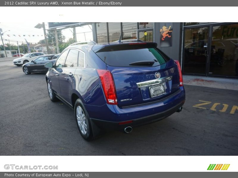 Xenon Blue Metallic / Ebony/Ebony 2012 Cadillac SRX Luxury AWD