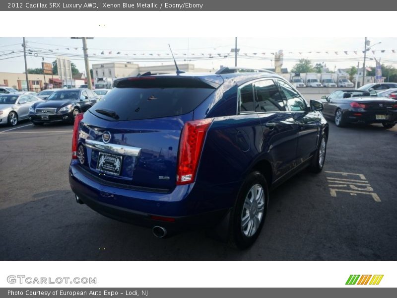Xenon Blue Metallic / Ebony/Ebony 2012 Cadillac SRX Luxury AWD