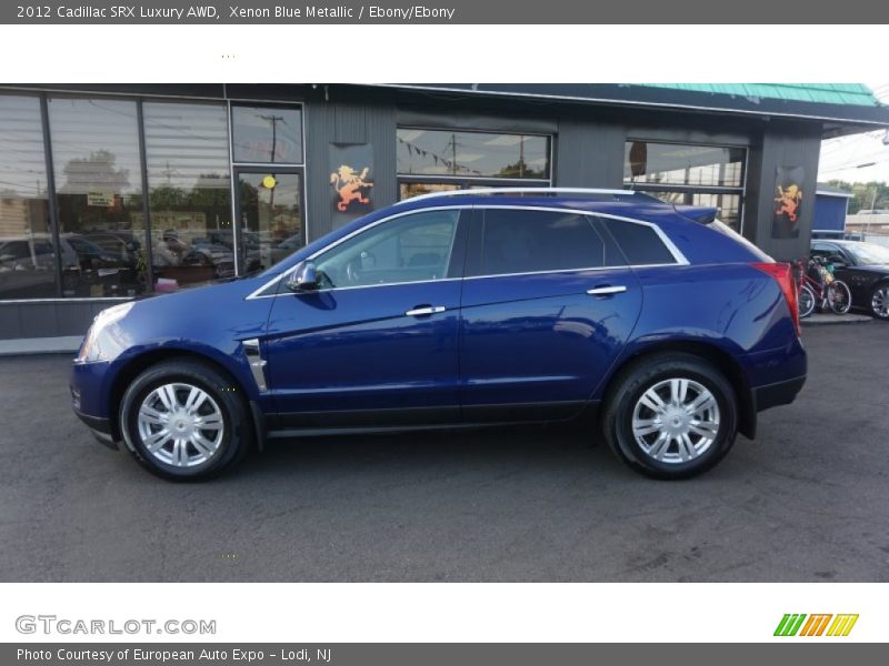 Xenon Blue Metallic / Ebony/Ebony 2012 Cadillac SRX Luxury AWD