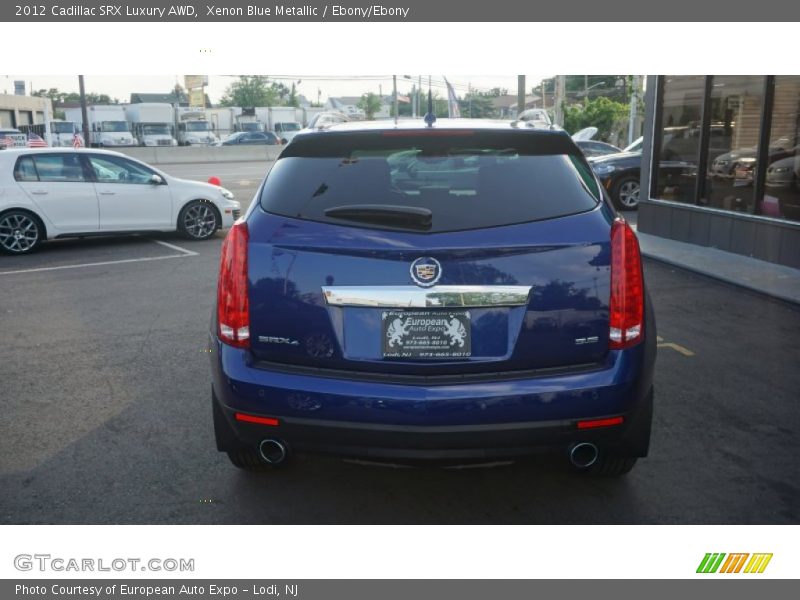 Xenon Blue Metallic / Ebony/Ebony 2012 Cadillac SRX Luxury AWD