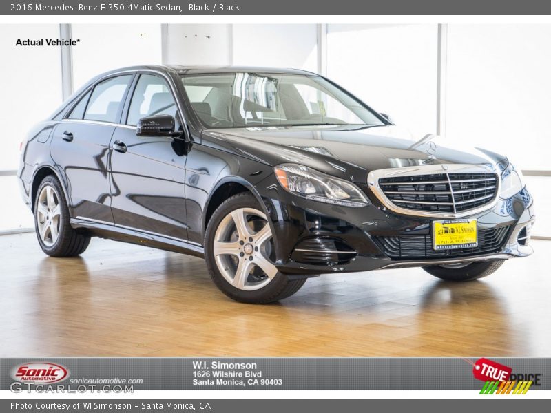 Black / Black 2016 Mercedes-Benz E 350 4Matic Sedan