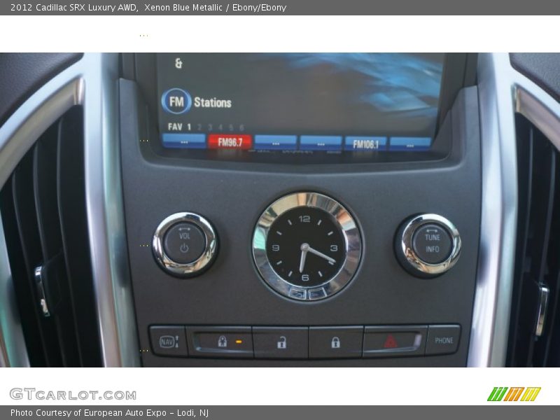 Xenon Blue Metallic / Ebony/Ebony 2012 Cadillac SRX Luxury AWD