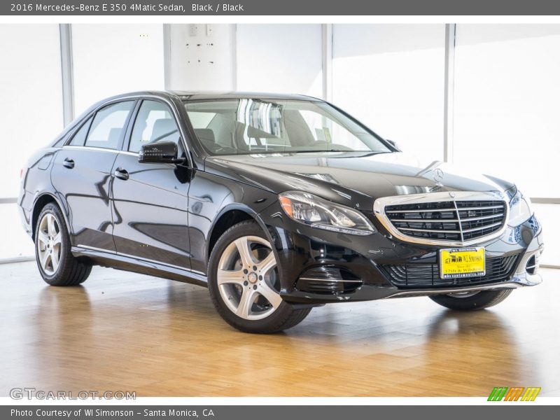 Black / Black 2016 Mercedes-Benz E 350 4Matic Sedan
