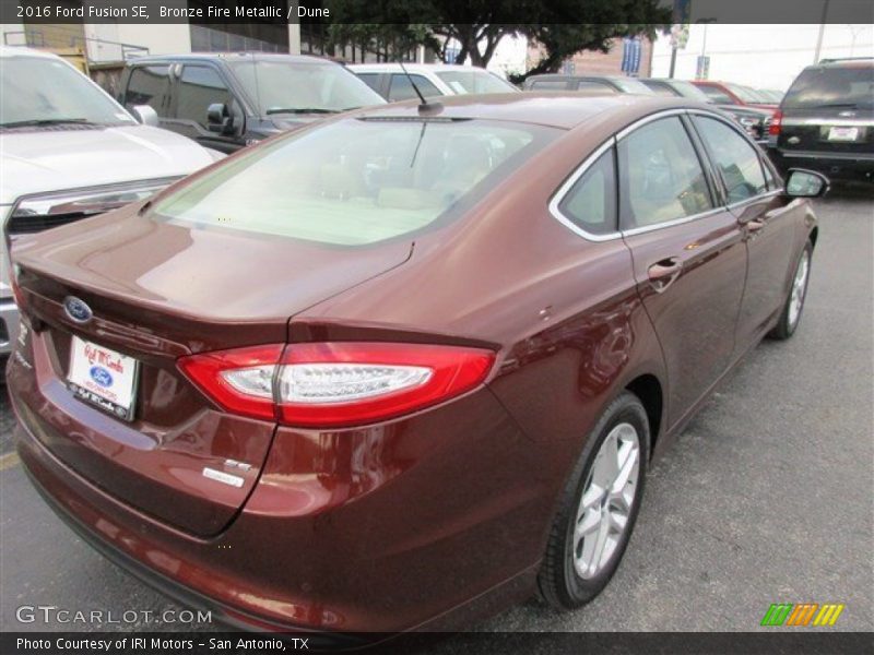 Bronze Fire Metallic / Dune 2016 Ford Fusion SE