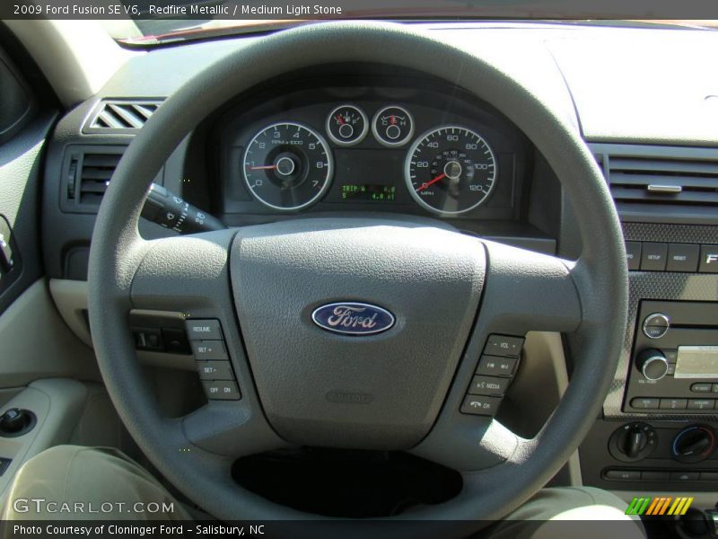 Redfire Metallic / Medium Light Stone 2009 Ford Fusion SE V6