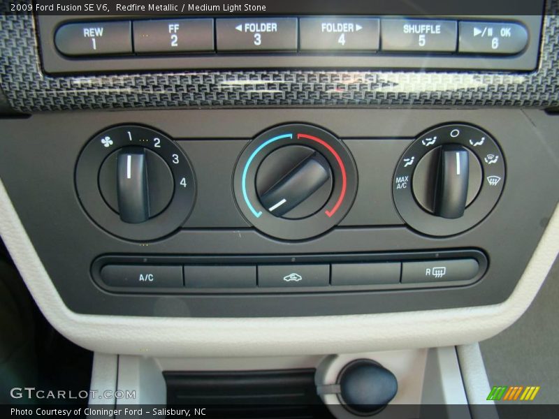 Redfire Metallic / Medium Light Stone 2009 Ford Fusion SE V6