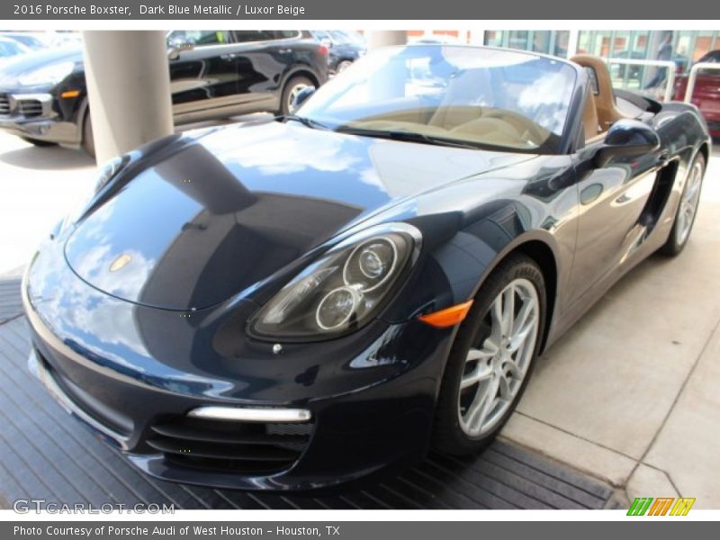 Dark Blue Metallic / Luxor Beige 2016 Porsche Boxster