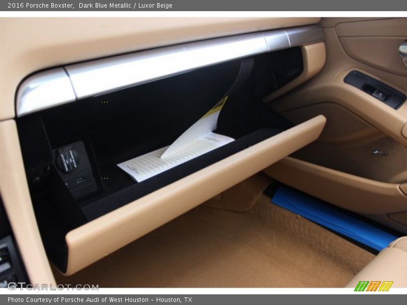 Dark Blue Metallic / Luxor Beige 2016 Porsche Boxster