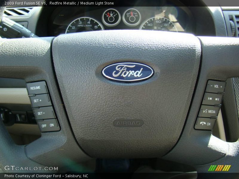 Redfire Metallic / Medium Light Stone 2009 Ford Fusion SE V6