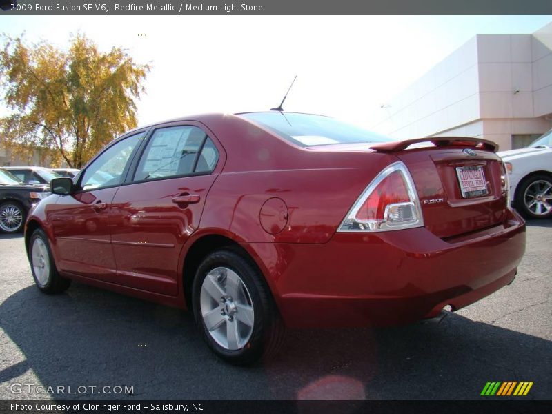 Redfire Metallic / Medium Light Stone 2009 Ford Fusion SE V6