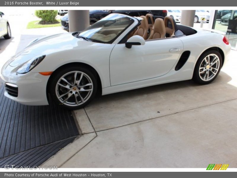 White / Luxor Beige 2016 Porsche Boxster