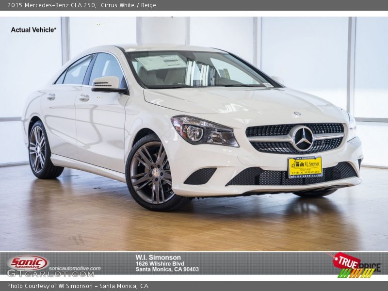 Cirrus White / Beige 2015 Mercedes-Benz CLA 250