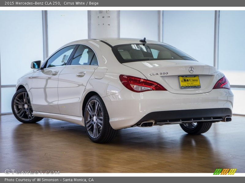 Cirrus White / Beige 2015 Mercedes-Benz CLA 250