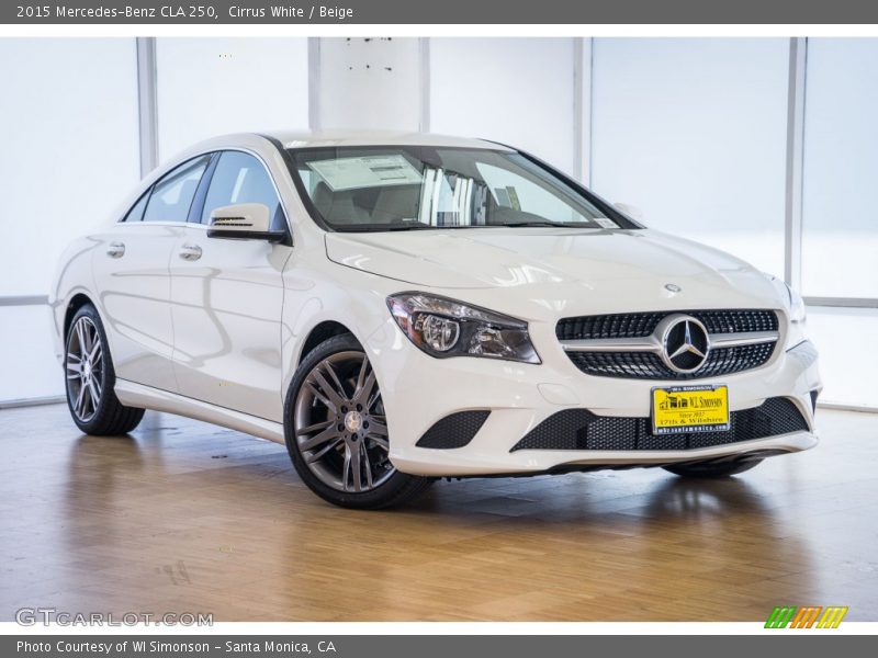 Cirrus White / Beige 2015 Mercedes-Benz CLA 250