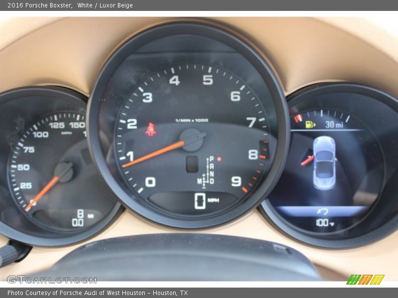 White / Luxor Beige 2016 Porsche Boxster