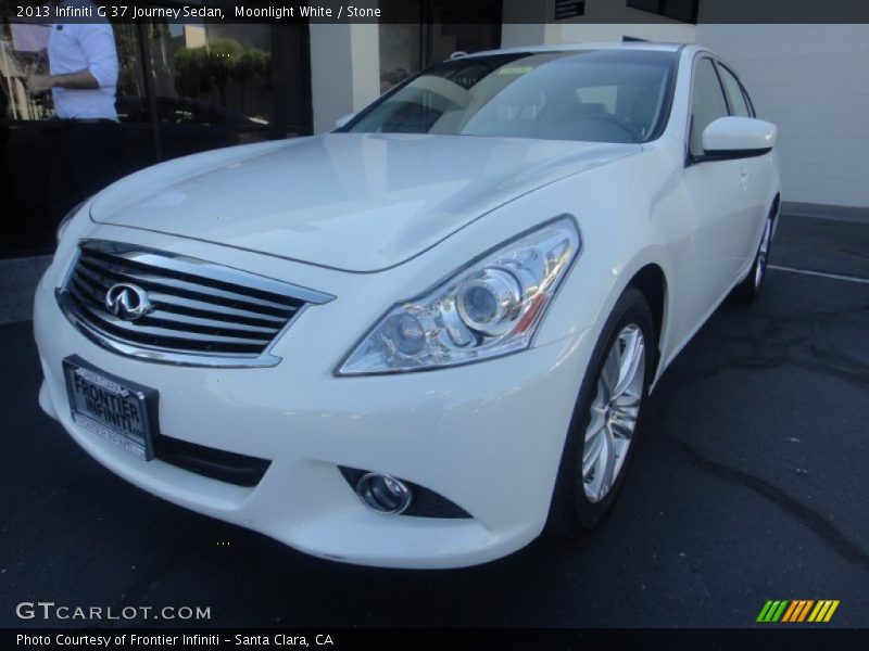 Moonlight White / Stone 2013 Infiniti G 37 Journey Sedan