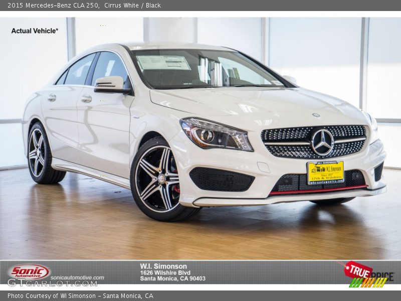 Cirrus White / Black 2015 Mercedes-Benz CLA 250