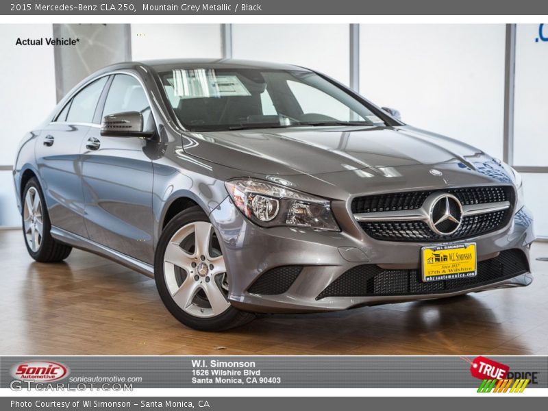 Mountain Grey Metallic / Black 2015 Mercedes-Benz CLA 250