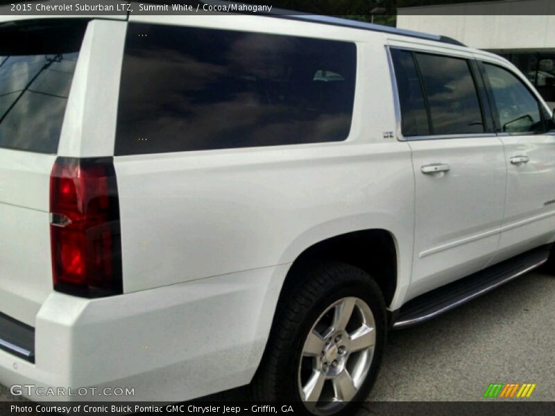 Summit White / Cocoa/Mahogany 2015 Chevrolet Suburban LTZ