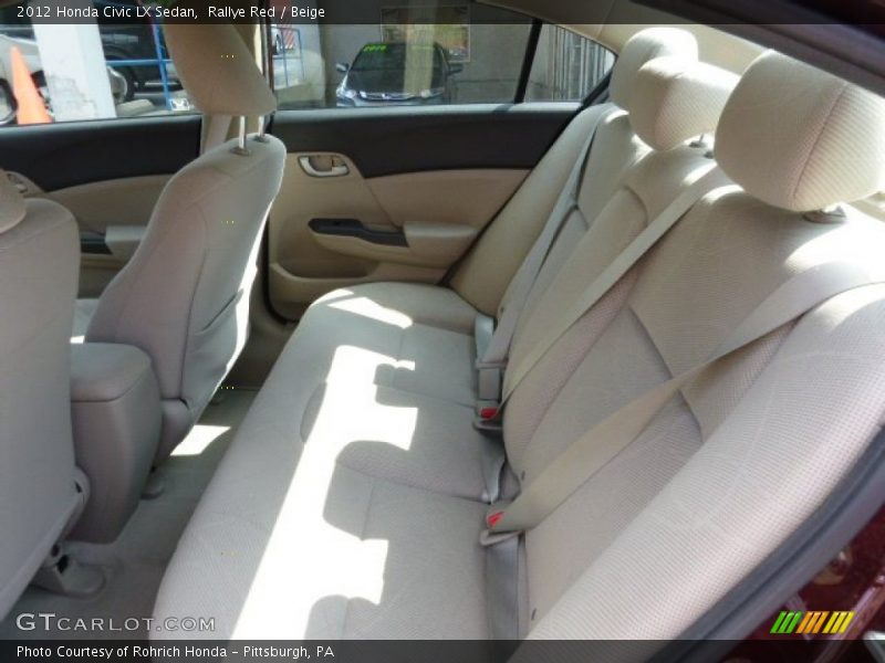 Rallye Red / Beige 2012 Honda Civic LX Sedan