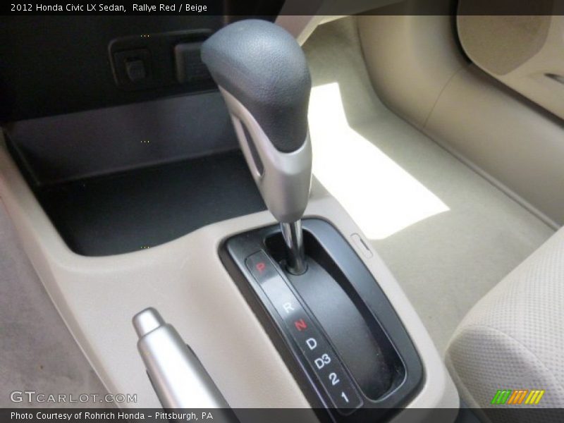 Rallye Red / Beige 2012 Honda Civic LX Sedan