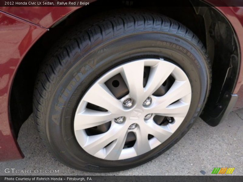 Rallye Red / Beige 2012 Honda Civic LX Sedan