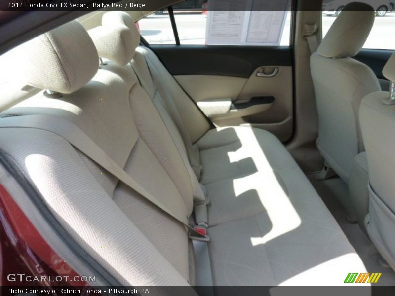 Rallye Red / Beige 2012 Honda Civic LX Sedan