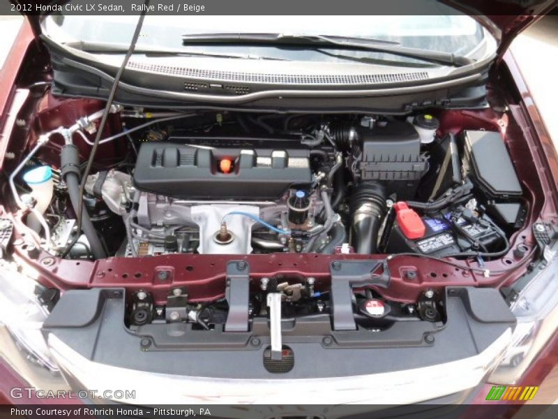 Rallye Red / Beige 2012 Honda Civic LX Sedan