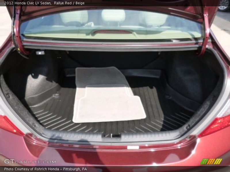 Rallye Red / Beige 2012 Honda Civic LX Sedan