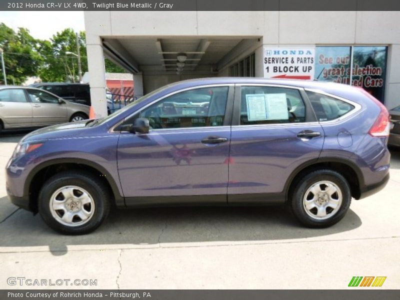 Twilight Blue Metallic / Gray 2012 Honda CR-V LX 4WD